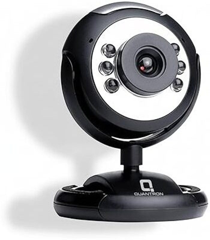 Quantron QPC-1010 MR. BOSS 30 MP Webcam with Built-In Microphone USB Connectivity(Silver And black)