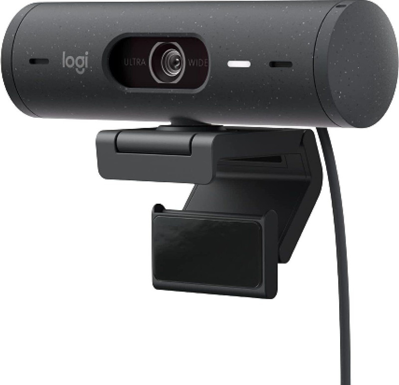 Logitech Brio 500 2 MP HD Webcam with Built-In Microphone USB Connectivity(Graphite)