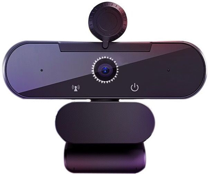 AUSHA Full HD 1080p Webcam with Autofocus, Microphone & Privacy Shutter 2 MP HD Webcam with Built-In Microphone USB Connectivity(Black)