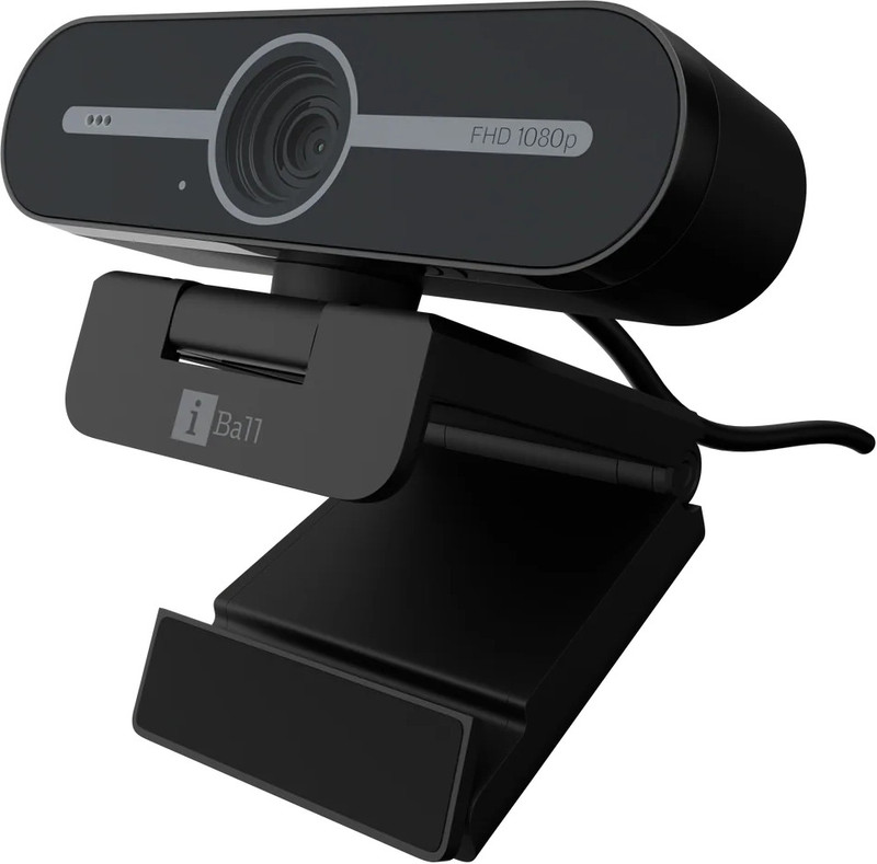 iBall PHOCUS 18A (iB2020) Webcam, 360° Rotatable Camera 2 MP HD Webcam with Built-In Microphone with Night Vision USB Connectivity(Black)