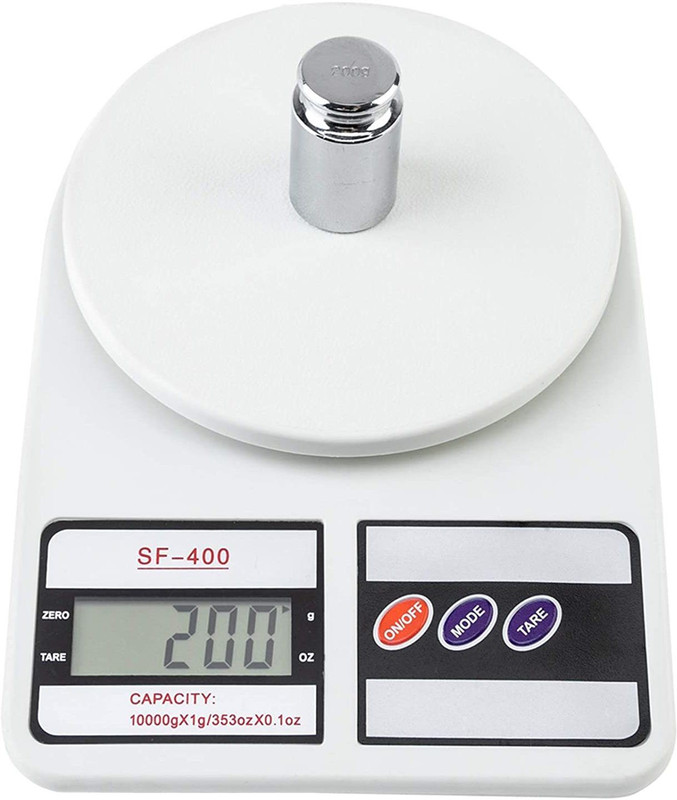 ACU-CHECK SF400 Kitchen Scales Digital Food Scale High Precision Electronic Scale 10kg Weighing Scale(White)