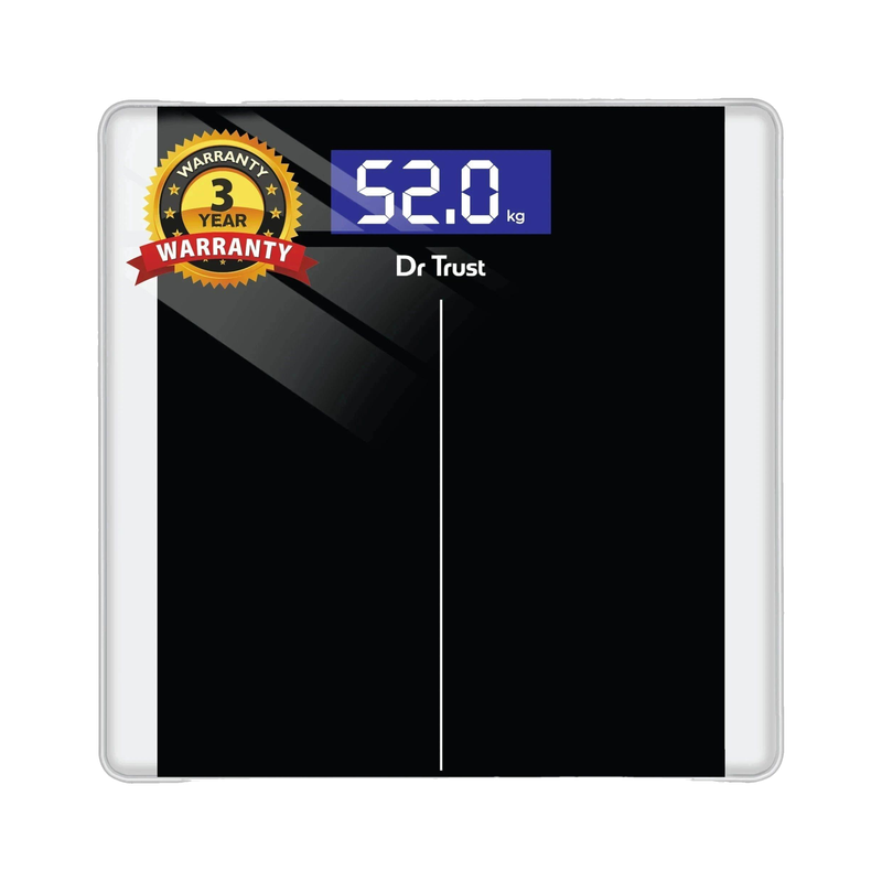 Dr Trust (USA) Model 513 Balance Personal Digital Electronic Body Weight Machine For Human Body 180Kg Capacity Weighing Scale(Black)