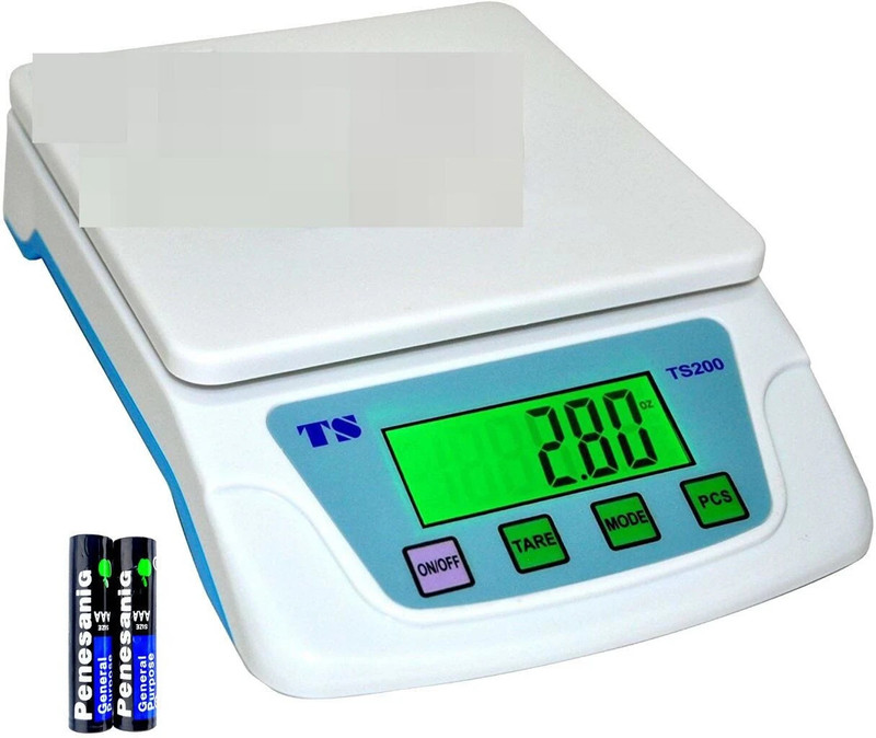 WEIGHOUSE 10Kg Counter Weight Machine With 2 AA Batteries, USB Cable For Kitchen Home Weighing Scale(White)