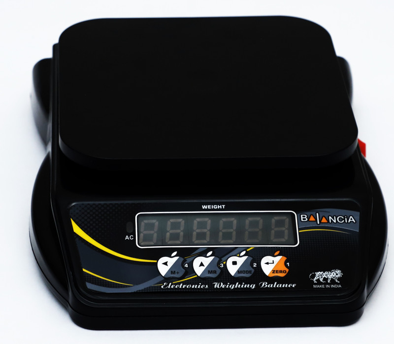 Skeisy mni kata bal kitchen scale digital display up to 10kg/1gm rechargable battery Weighing Scale(Black)