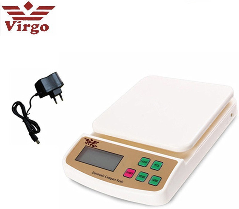 Virgo 400A Digital Kitchen Electronic With Adapter Weighing Scale(White)