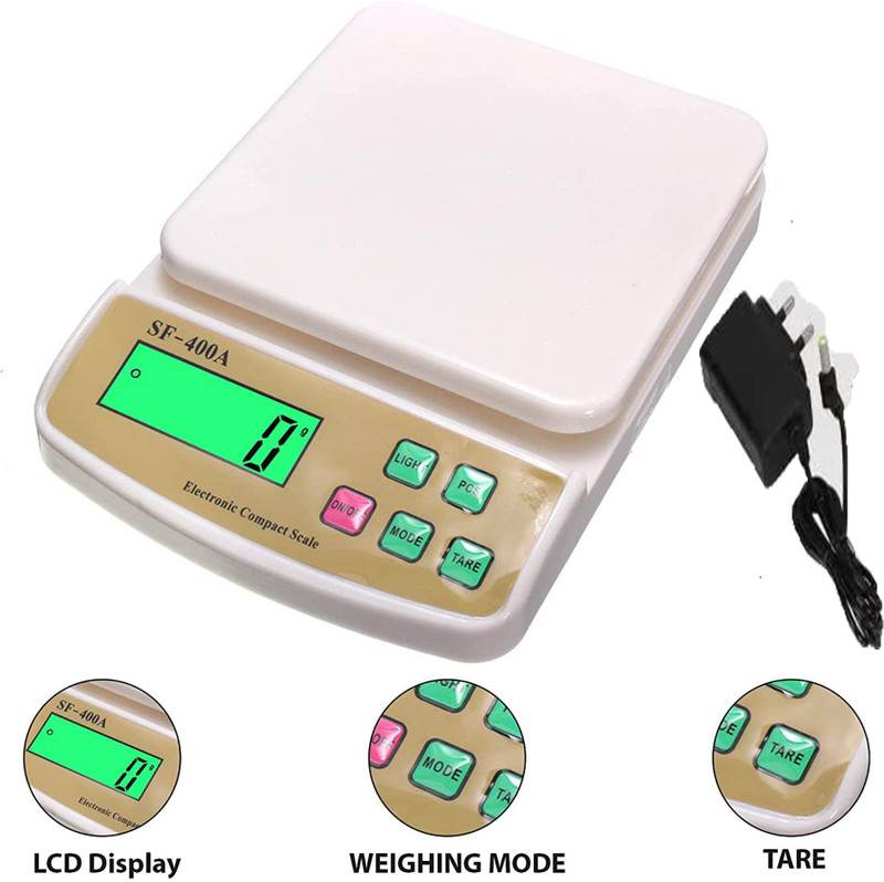 RTB Kitchen Scale Balance 10KG weight measuring machine Weighing Scale (White) Weighing Scale(White)