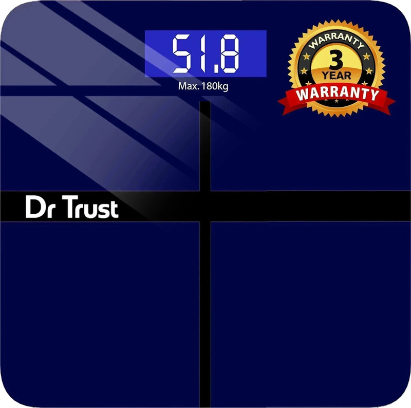 Dr Trust (USA) Executive Rechargeable Digital Electronic Weight Machine For Human Body Weighing Scale(Blue)