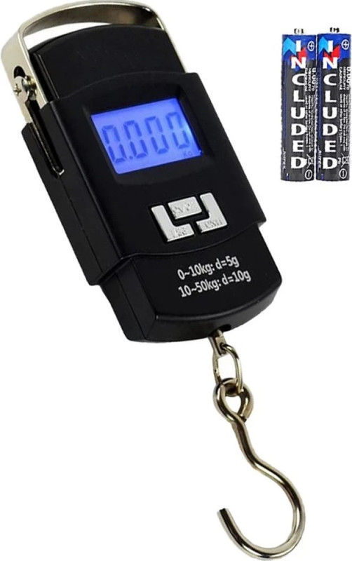 Gezok 50Kg Fish Hook Electronic Portable Scale Weighing Scale(Black)