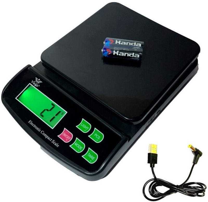 NIVAYO 10kg Digital Kitchen Weight Scale Compact and Easy to Use For Kitchen, Home Weighing Scale(Black)