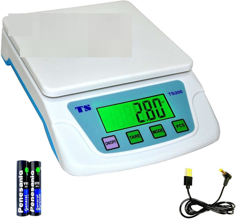 WEIGHOUSE 10KG Digtial Compact Weight Scale with 2 AA Batteries&USB Cabel 3 Months Wrranty Weighing Scale(White)