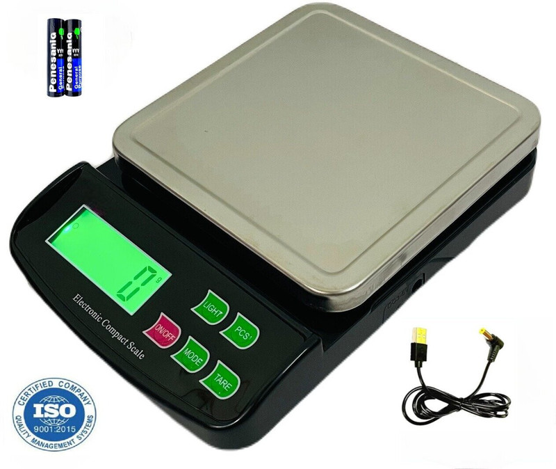 NIVAYO Electronic Digital Kitchen Scale 10kg For Home Baking, Fitness & Balanced Diet Weighing Scale(With Stainless Steel Top, Black)