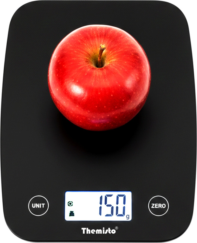 tHemiStO TH-WS18 (5kg) Black Matte Kitchen Weighing Scale(Black)