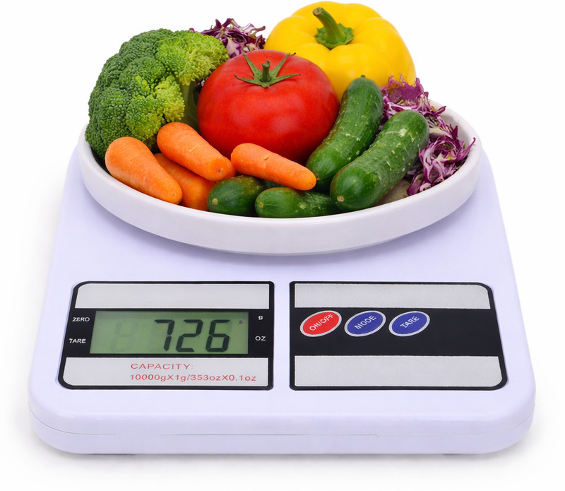 DR. SRADISH High Precision Electronic Scale LCD Display Ideal for Kitchen, Baking & Diet Weighing Scale(White)