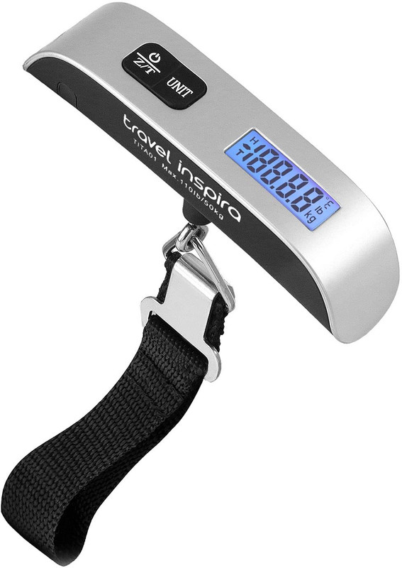 Shopping & Mart Luggage Scale, Portable Digital Hanging Baggage Suitcase Scale for Battery Inclu Weighing Scale(Silver/Black)