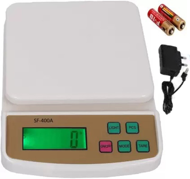 INDICUL Electronic Digital 10 Kg Weight Scale, Kitchen weight machine, Weighing Scale Weighing Scale(White)