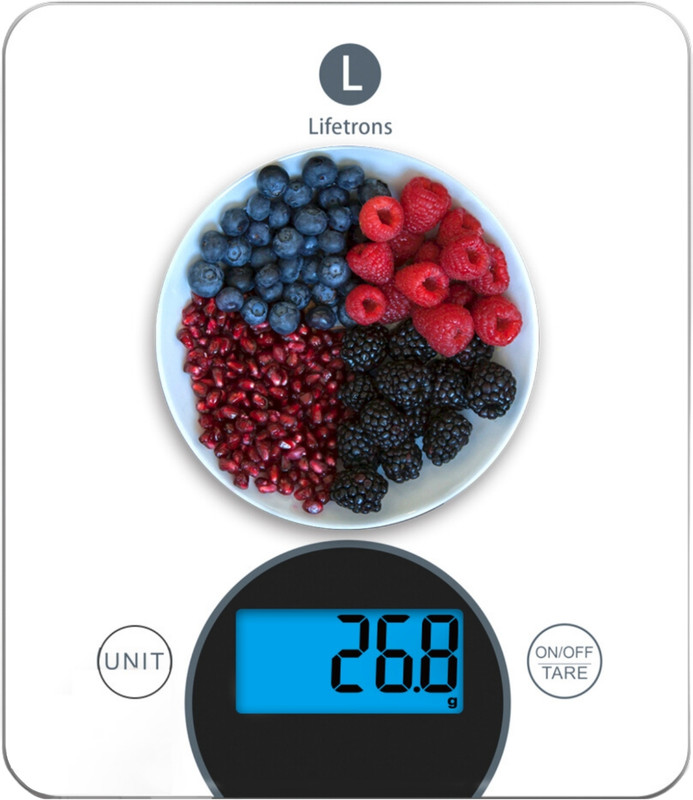 Lifetrons Digital 10KG Kitchen Weight Scale for Food, Baking, Cooking, Diet, and Meal Prep Weighing Scale(Milk White)