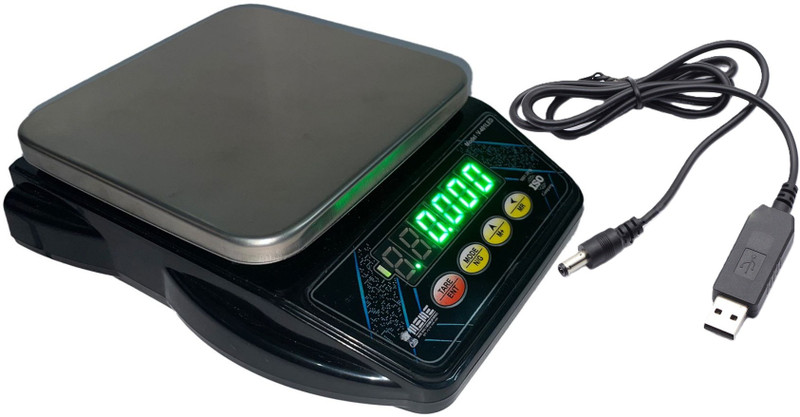 NIBBIN 10Kg X1g Electronic Kitchen Scale With Steel Top Fast Response Sensor Chargeable Weighing Scale(Black)