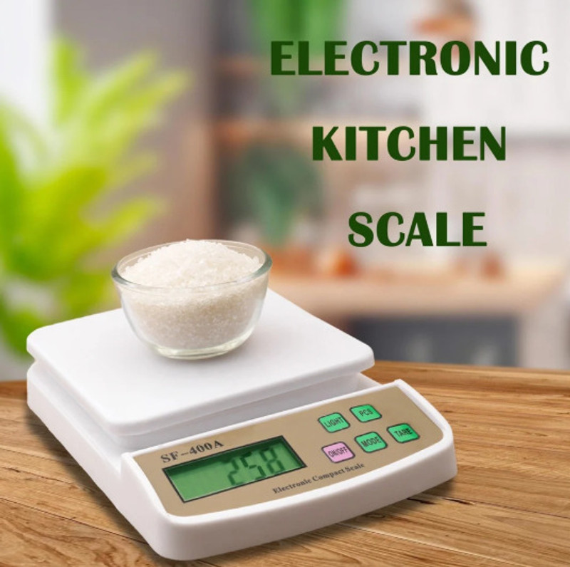 SAMRATSURGICAL 1 gm to 10 kg Electronic Kitchen Scale Weighing Scale(White)