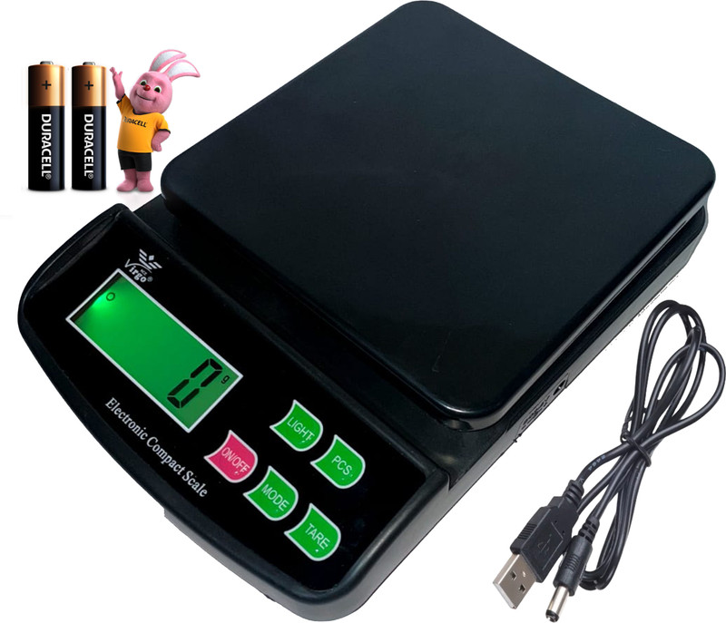 NIBBIN 10Kg Digital Kitchen Scale Easy-to-Use Weighing Solution for Home Cooking Weighing Scale(Black)