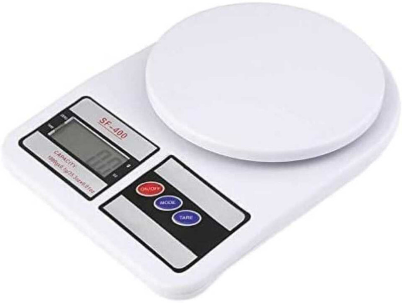 Shopwell Digital Kitchen Scale | 10kg x 1g | LCD | Home & Cooking Use Weighing Scale(White)