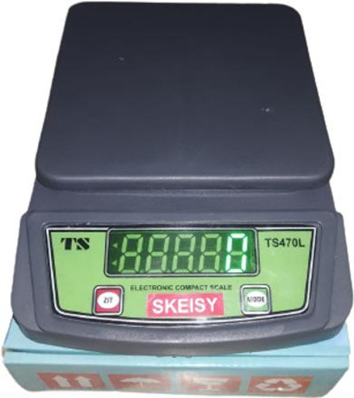 Skeisy NEW MINI TS-470-L WEIGHING MACHINE AND RECHARGEABLE BATTERY Weighing Scale(Grey)