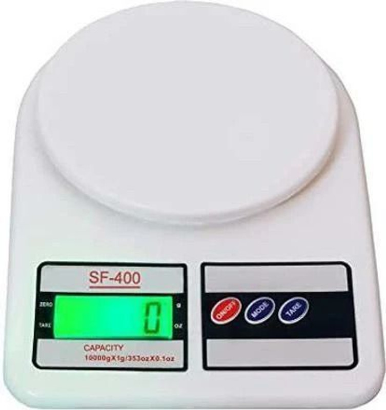 SELEMEZ 10Kg/1g Mini Weight Scale Measurement Weighing Machine for Kitchen Weighing Scale(White)