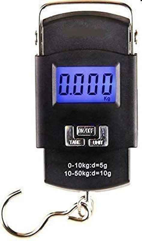 SBTs Heavy Duty Luggage Weighing Scale Digital Led Screen Weighing Scale With Hook Weighing Scale(Digital LED Screen with Weighing capacity of 50Kg,Black)