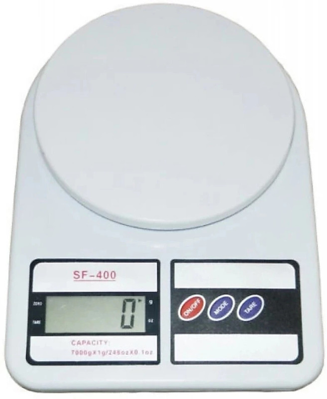 texla SF400 Electronic Compact Kitchen Scale with Max Capacity 10KG Weighing Scale(White)