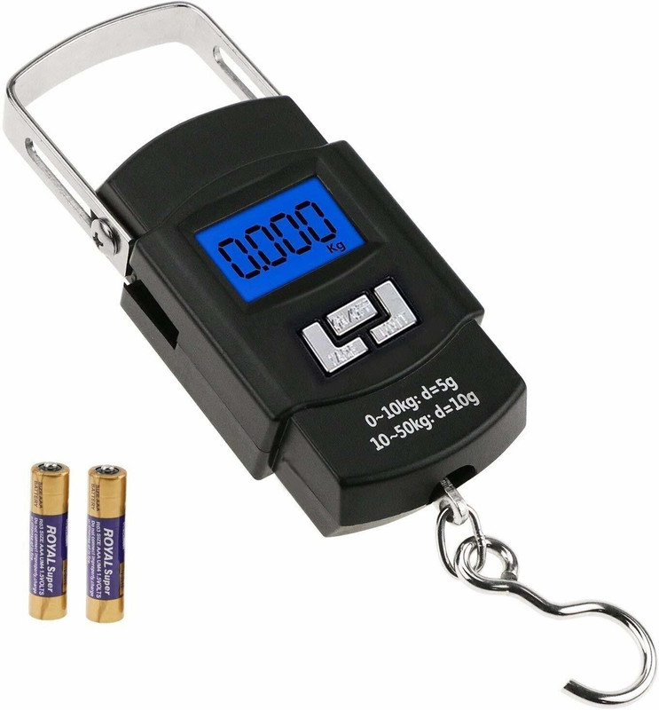 FADMAN 50 kg Hook Type Digital Led Screen Portable Luggage Type-02 FD-02 Weighing Scale(Black)