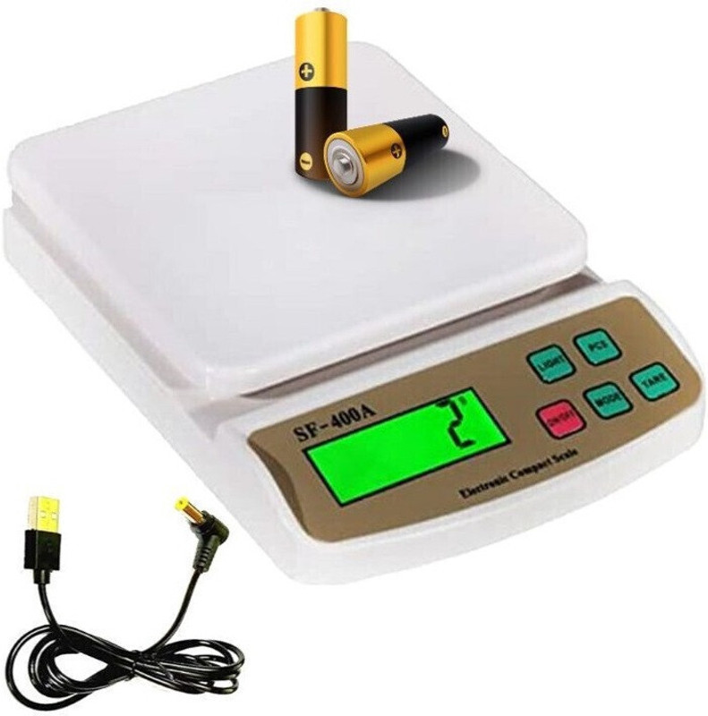 WEIGHOUSE 10 KG Digital Kitchen & Home Scale With 2 AA Batteries Weighing Scale(White)