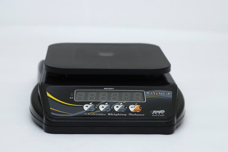 Skeisy BLACK MINI BAL 10KG/1GM WITH CHARGING ADAPTOR AND DISPLAY BOTH SIDE Weighing Scale(Black)