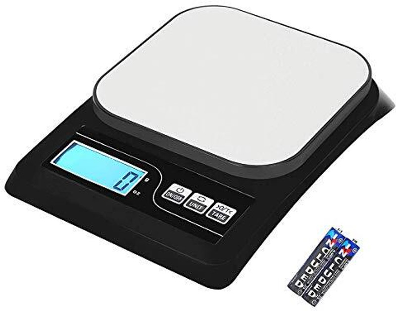 Nexzed Digital Electronic Weight Machine for Home, Kitchen, Shop | Capacity upto 10 KG Weighing Scale(Black)