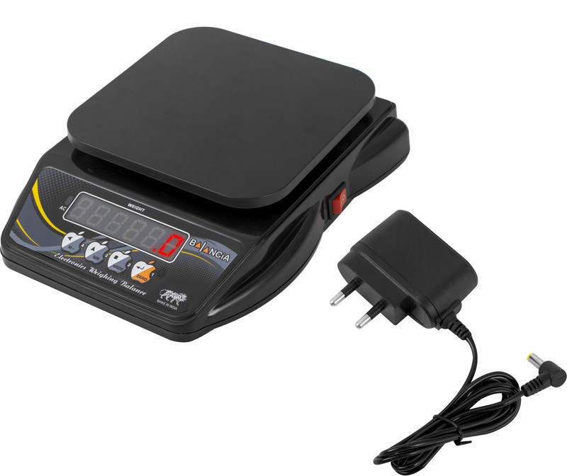 BEBLOOM 10Kg Rechargeable Ultra-Slim Weight Machine - for Home & Kitchen, Shop Weighing Scale(Black)