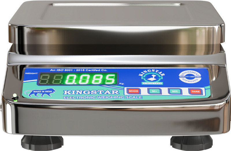 King Star Mini Stainless Steel Weighing Scale 20kg Capacity Tabletop Digital Scale Weighing Scale(Silver)