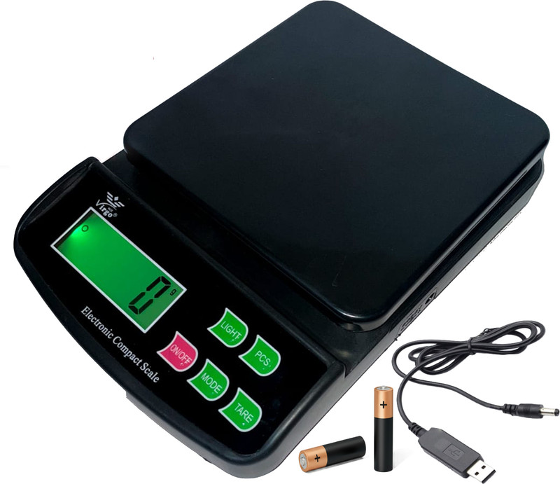 NIBBIN 10kg x 1g Electronic Weight Machine Digital Food Scale for Home, Kitchen & Shops Weighing Scale(Black)