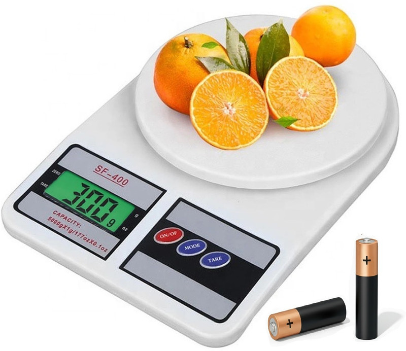 NIVAYO 10kg Digital Scale With LCD Display For Shop vajan kata sabzi jewellery Weighing Scale(White)