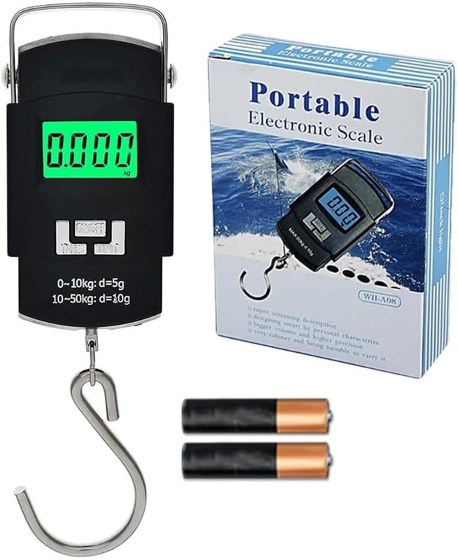 Athlian Portable Digital Hanging Weighing Scale with LCD Display & Hook Weighing Scale(Black)