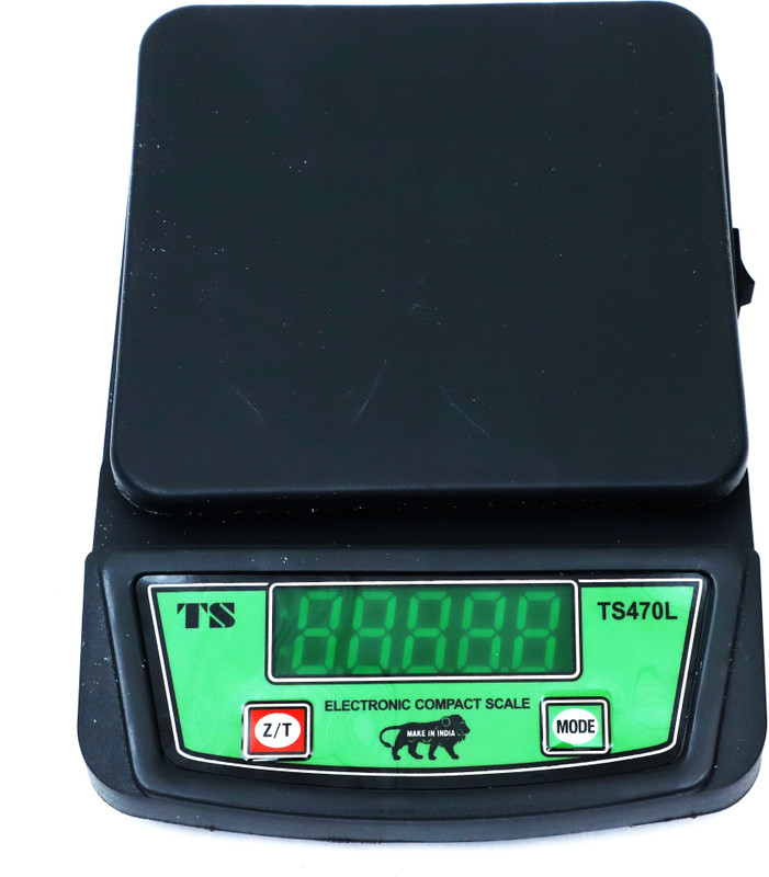 Skeisy ts-470L-up to 10kgx1gm and led big display and load indicator Weighing Scale(Black)