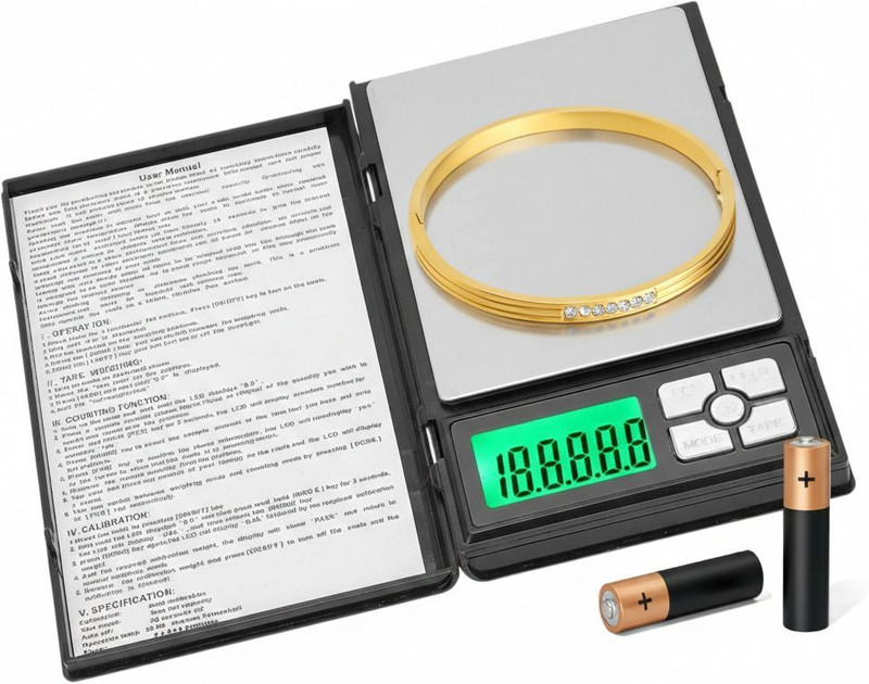 BEBLOOM 500gr Capacity Weight Machine Digital Jewellery Scale/Kata/Taraju for Home Shops Weighing Scale(Black)
