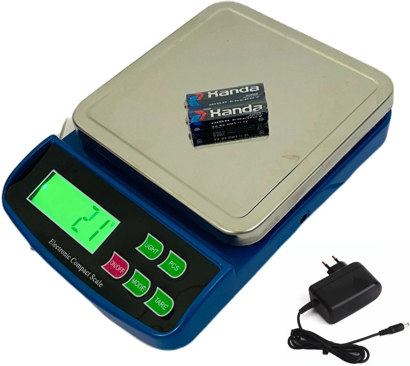 vyog 10Kg Counter Kitchen Weight Machine with Stainless Steel-Top for Shop, Home Weighing Scale(Black)