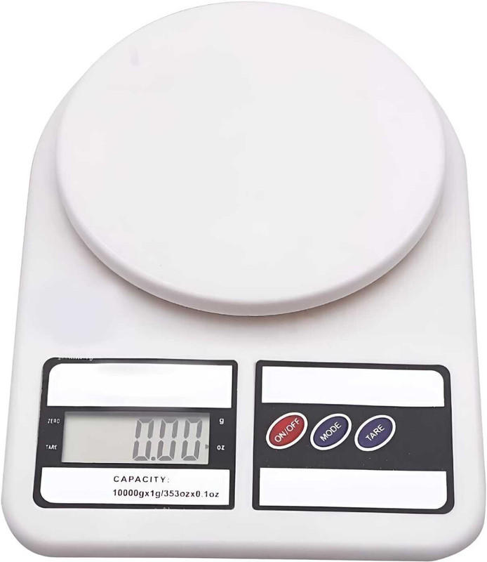 Gantavya Multipurpose Portable Electronic Digital Weighing Scale Weight Machine Weighing Scale(White)