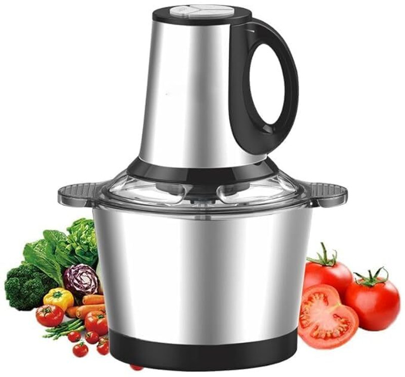 Brijvila Heavy Duty 2L Steel Meat Grinder Food Chopper Machine Electric Vegetable & Fruit Chopper(1 Steel Meat Grinder)
