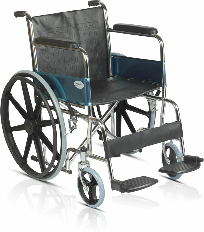 VMS Careline Royal Mag Wheel Regular Foldable Wheelchair with Safety Belt Manual Wheelchair(Self-propelled Wheelchair)