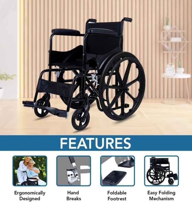 HealthEmate MagDualSupport Manual Wheelchair(Self-propelled Wheelchair)