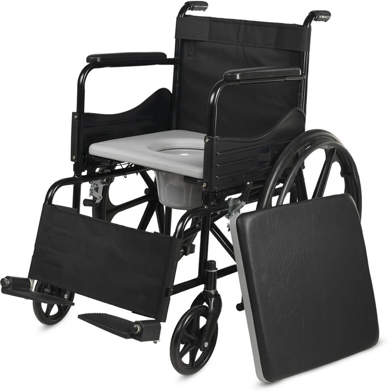 HealthEmate MagDualSupport Red Manual Wheelchair(Self-propelled Wheelchair)
