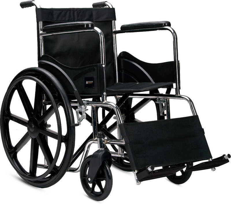 Arcatron Mobility Foldable Wheelchair-Lightweight, Cushioned Armrests, Rubber Grip Handles, With Back Pocket Manual Wheelchair(Self-propelled Wheelchair)