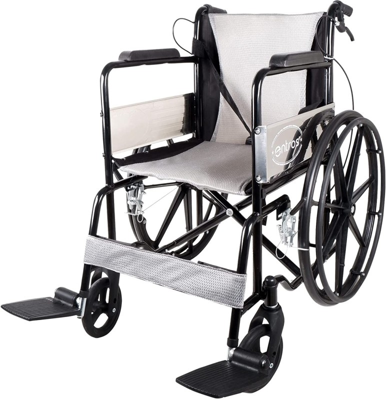 Entros Khyalkar211B Foldable Wheelchair for Adults & Patients Manual Wheelchair(Self-propelled Wheelchair)
