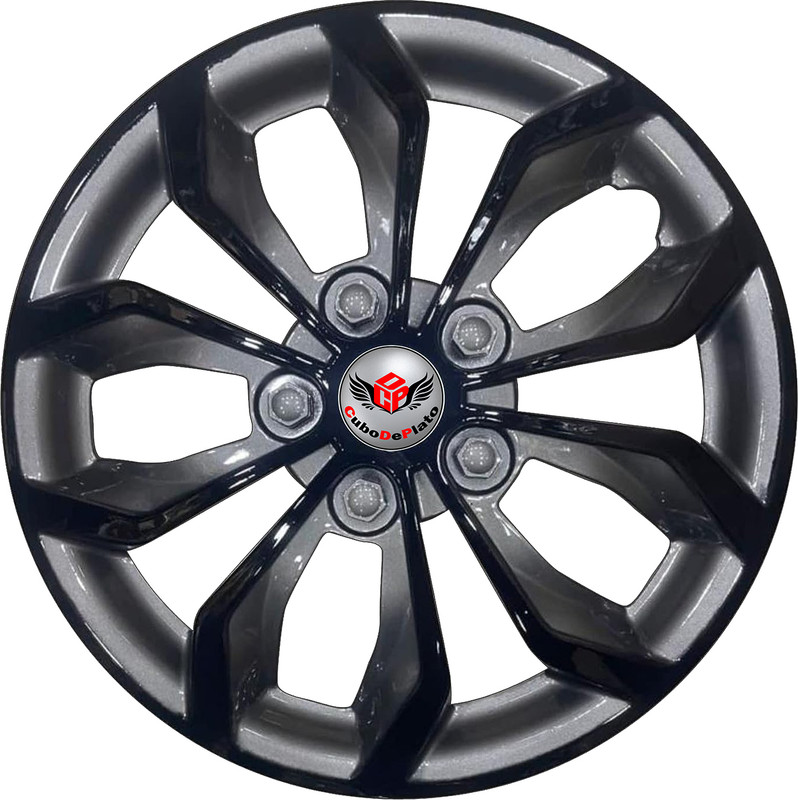 CuboDePlato CDP Fury Grey Black14 inch Wheel Cover For Universal For Car, Chevrolet, Maruti, HYUNDAI, Honda, Tata, Renault, Nissan Universal For Car(14.0 inch)