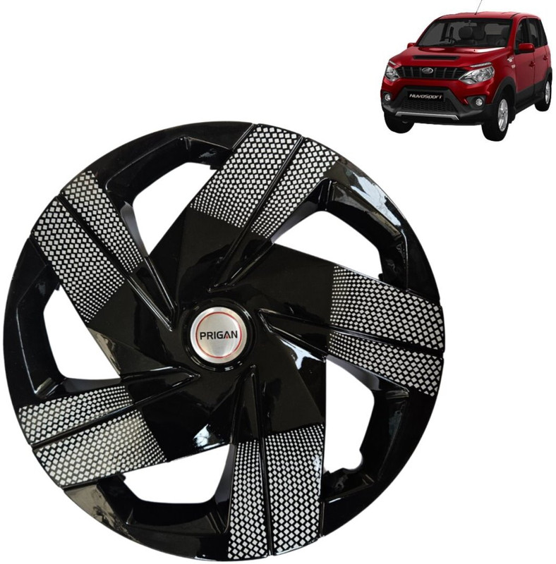 PRIGAN NuvoSport N4 Starex Silver Black 16 INCH Wheel Cover For Mahindra NuvoSport N4(16.0 inch)