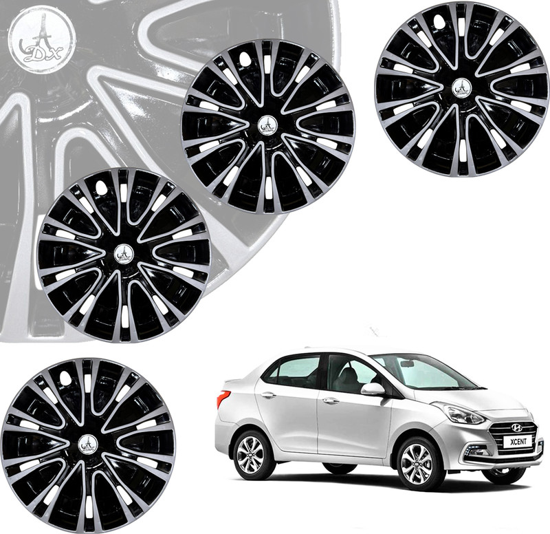 HOTRENZ Car Wheel Cover Set of 4 for 14 Inch Wheels Silver Hub Caps Durable Fit -L75 Wheel Cover For Universal For Car Universal For Car(5.5 inch)